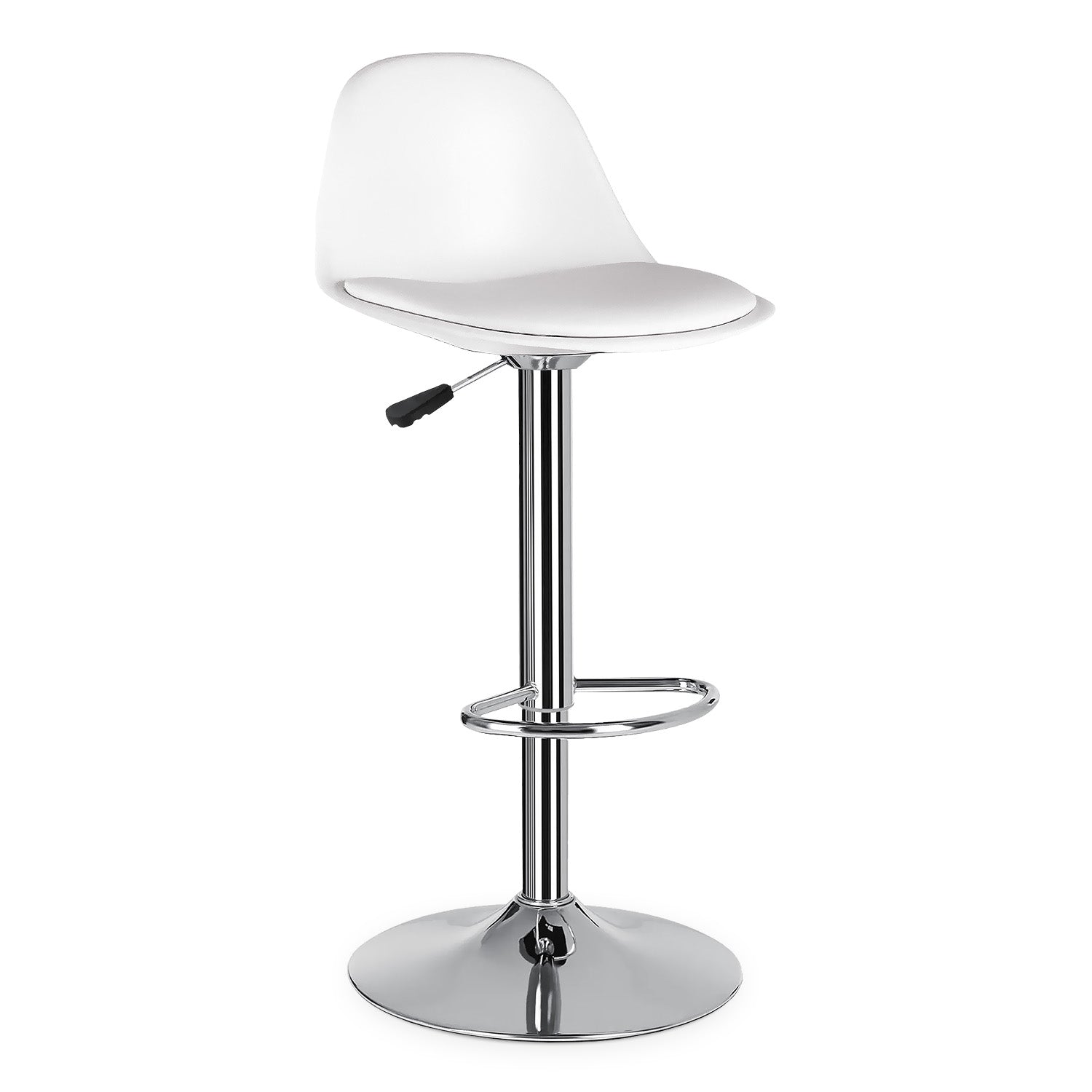 Set De 2 Bancos Altos De Cocina Altura Regulable Con Respaldo Giratorio 360°