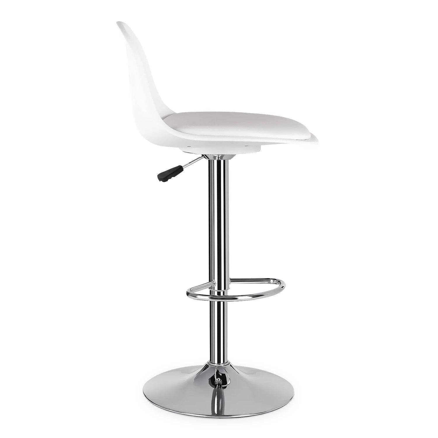 Set De 2 Bancos Altos De Cocina Altura Regulable Con Respaldo Giratorio 360°