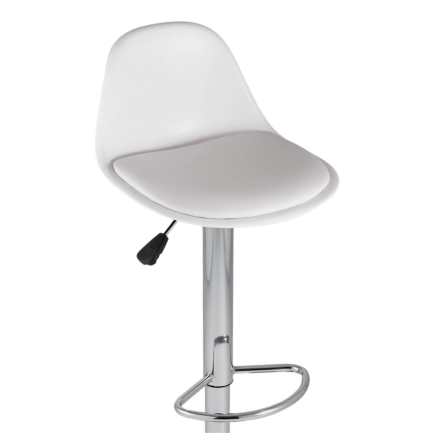 Set De 2 Bancos Altos De Cocina Altura Regulable Con Respaldo Giratorio 360°