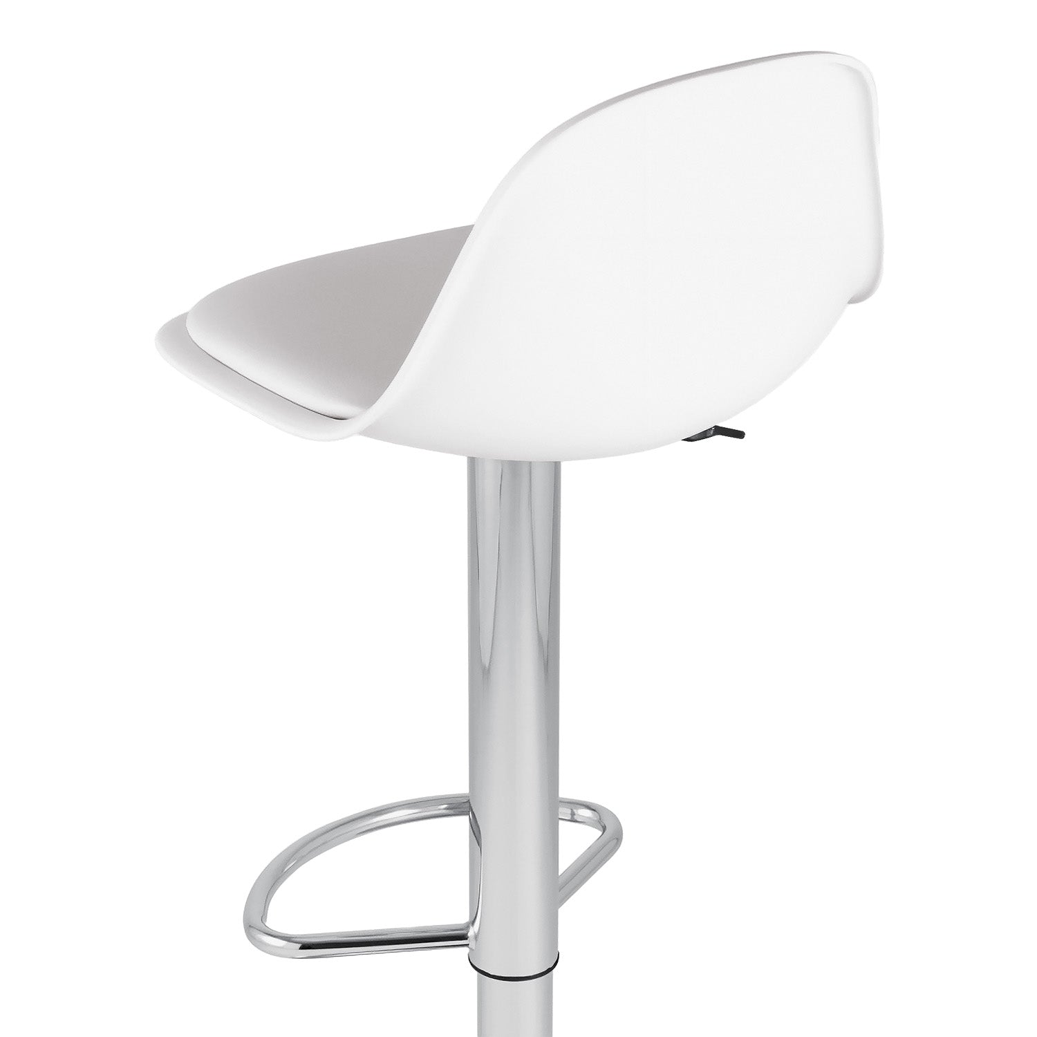 Set De 2 Bancos Altos De Cocina Altura Regulable Con Respaldo Giratorio 360°