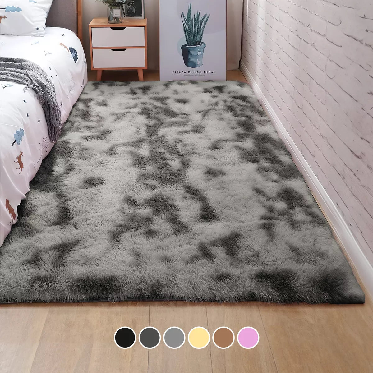 Alfombra Suave Decorativa Tapete De Sala Cuarto 160 X 120 Cm