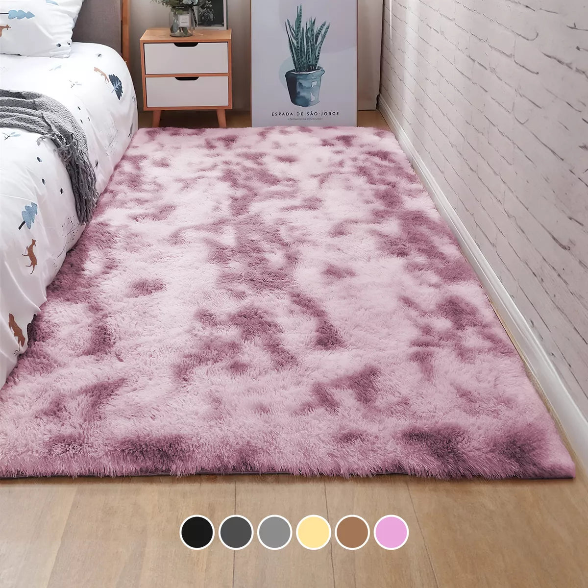Alfombra Suave Decorativa Tapete De Sala Cuarto 160 X 120 Cm