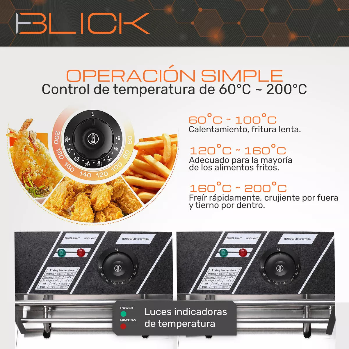 Freidora Eléctrica De Aceite Doble Bandeja