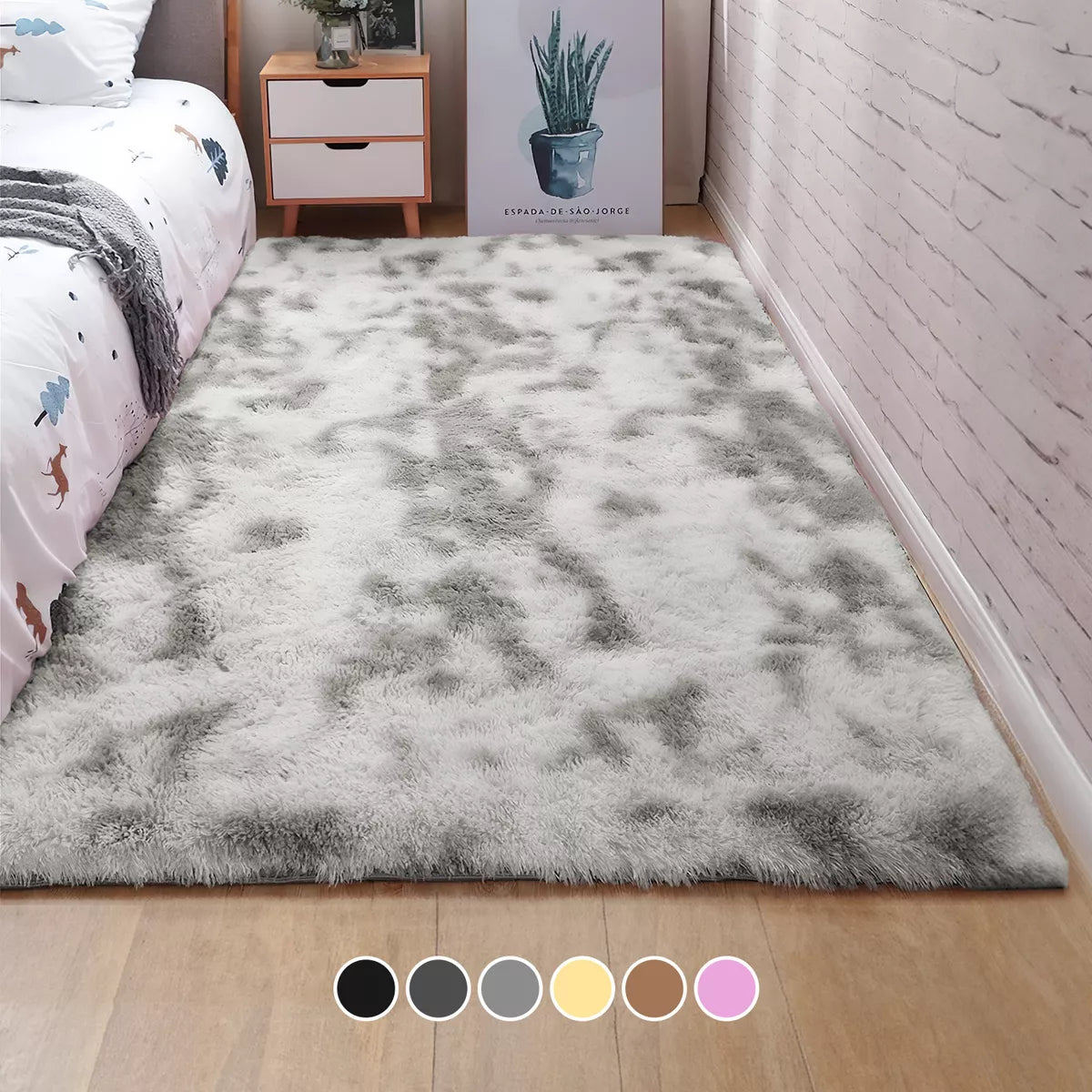 Alfombra Suave Decorativa Tapete De Sala Cuarto 160 X 120 Cm