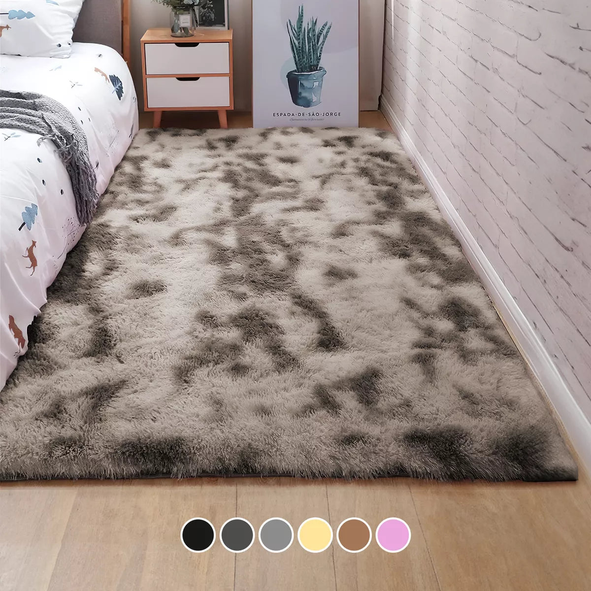 Alfombra Suave Decorativa Tapete De Sala Cuarto 160 X 120 Cm