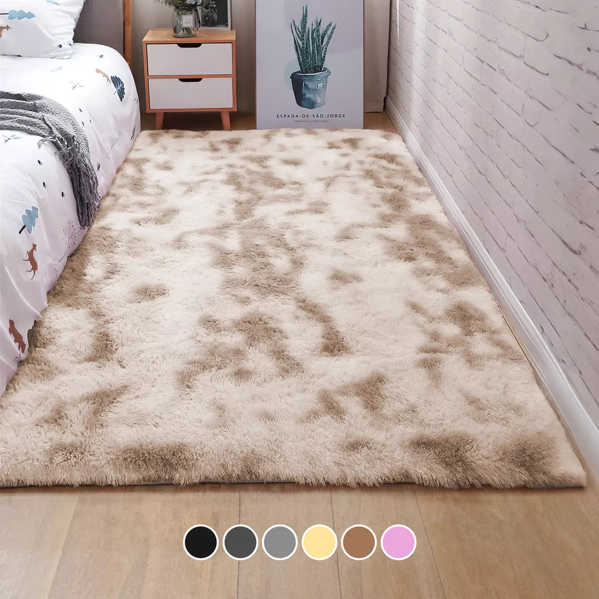 Alfombra Suave Decorativa Tapete De Sala Cuarto 160 X 120 Cm