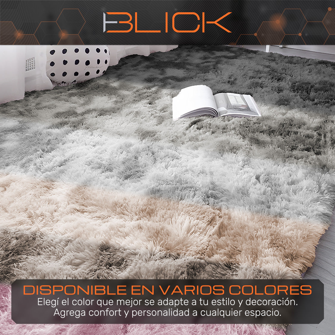 Alfombra Suave Decorativa Tapete De Sala Cuarto 160 X 120 Cm