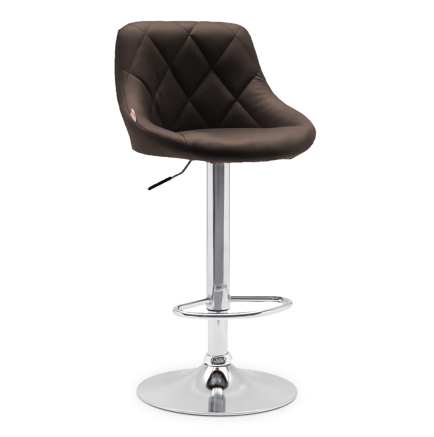 Set De 2 Bancos Altos Con Respaldo Apoyapiés Giratorio 360° Ajustable Antideslizante