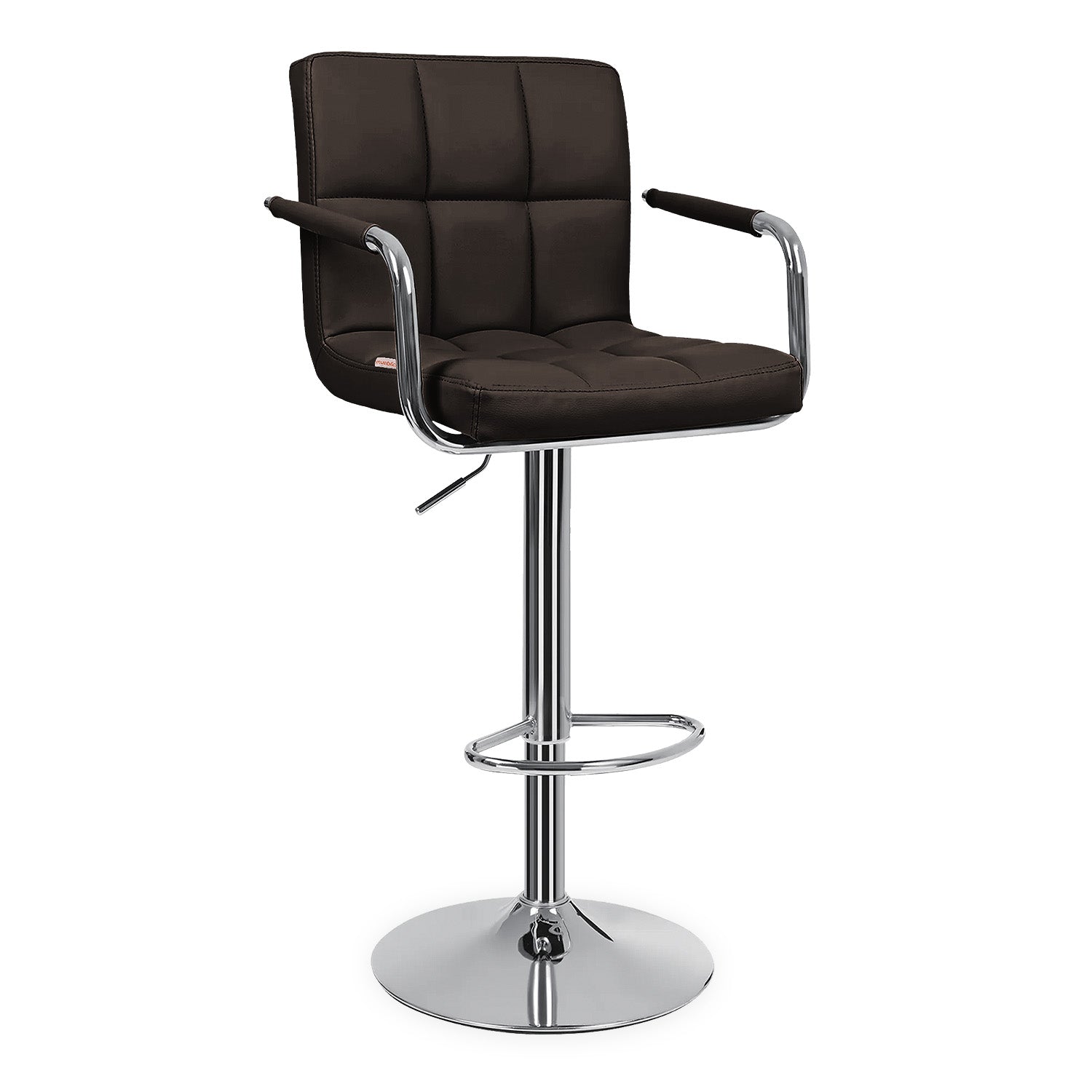 Set De 2 Bancos Sillas Con Respaldo Y Apoyabrazos Altura Regulable Giratorio 360° Diseño Moderno Y Elegante