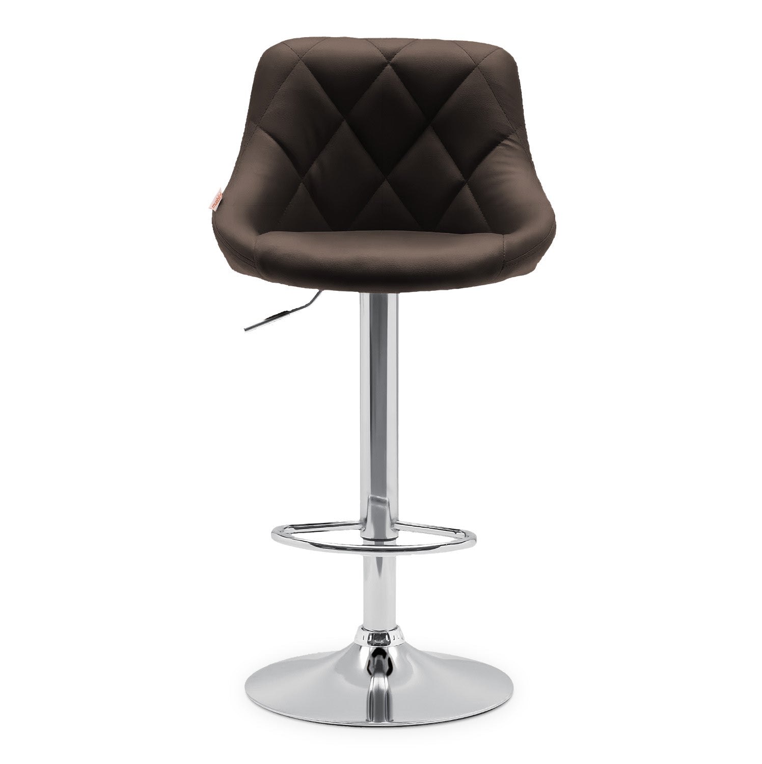 Set De 2 Bancos Altos Con Respaldo Apoyapiés Giratorio 360° Ajustable Antideslizante