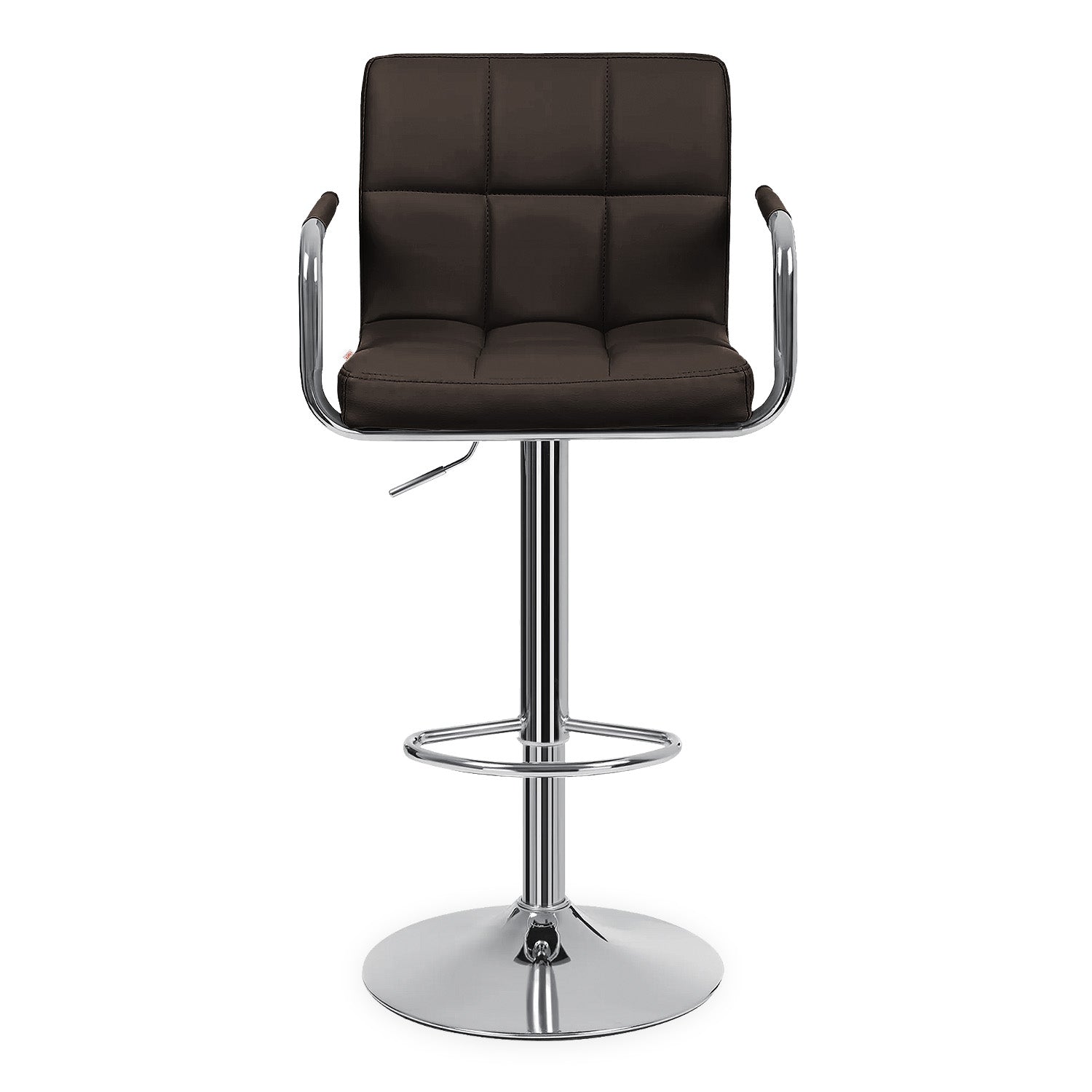 Set De 2 Bancos Sillas Con Respaldo Y Apoyabrazos Altura Regulable Giratorio 360° Diseño Moderno Y Elegante