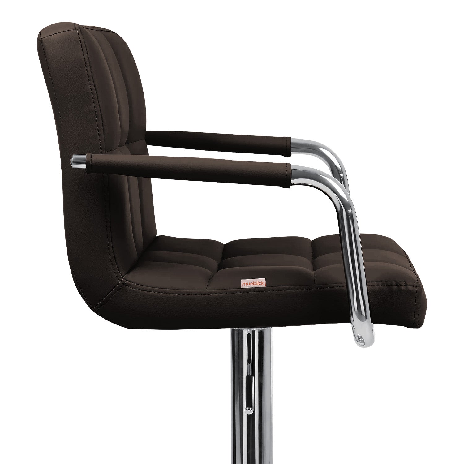 Set De 2 Bancos Sillas Con Respaldo Y Apoyabrazos Altura Regulable Giratorio 360° Diseño Moderno Y Elegante