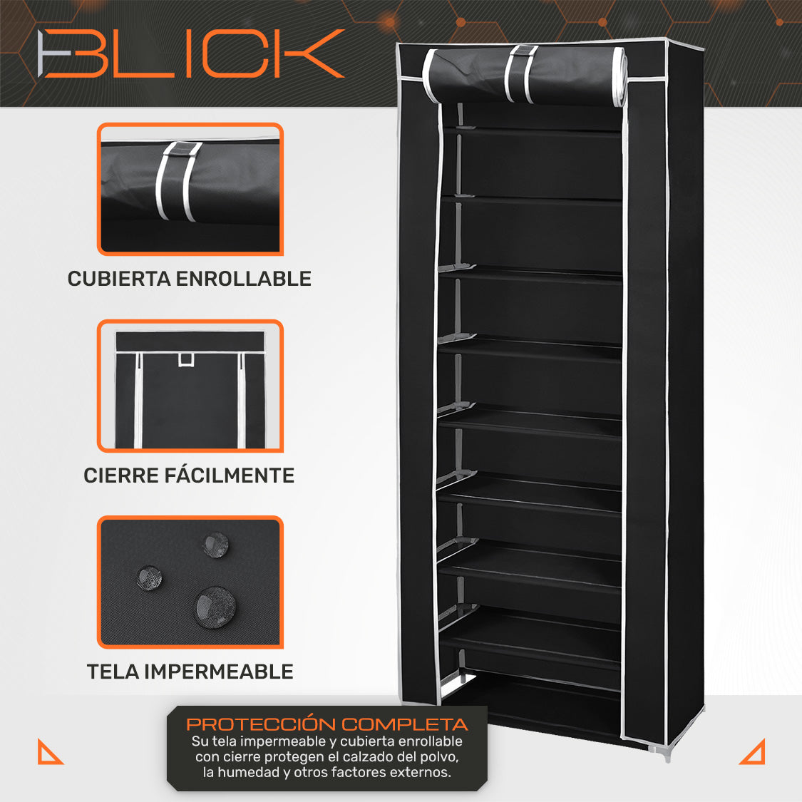 Zapatera Organizador 9 Niveles Capacidad 27 Pares Closet  Blick
