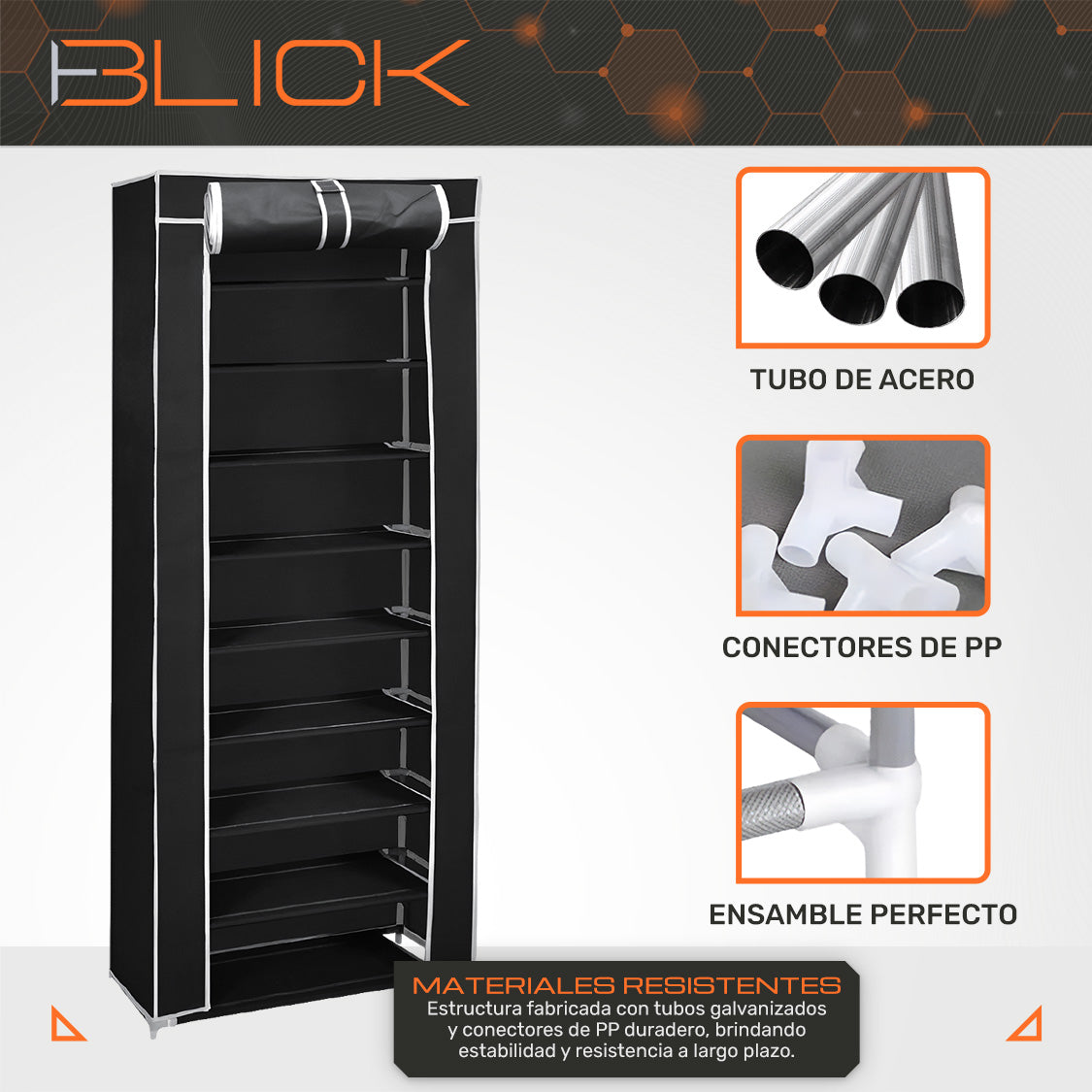 Zapatera Organizador 9 Niveles Capacidad 27 Pares Closet  Blick