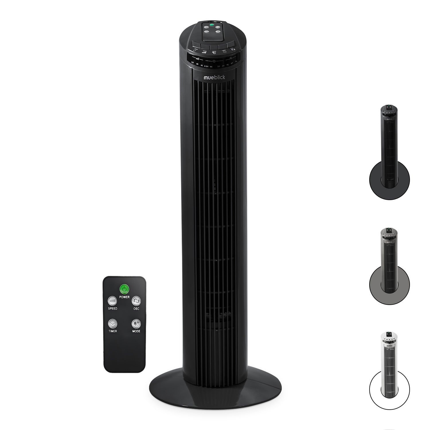 Ventilador De Torre 29 45w 3 Modos Oscilante 80° Timer Control Remoto