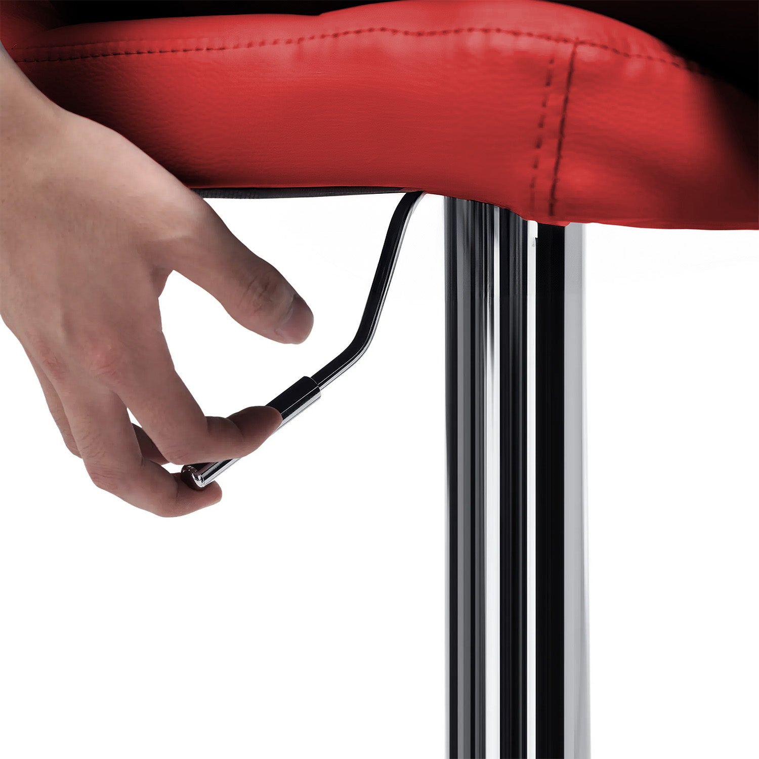 Set De 2 Bancos Sillas Con Respaldo Altura Regulable Giratorio 360° Diseño Moderno Y Elegante