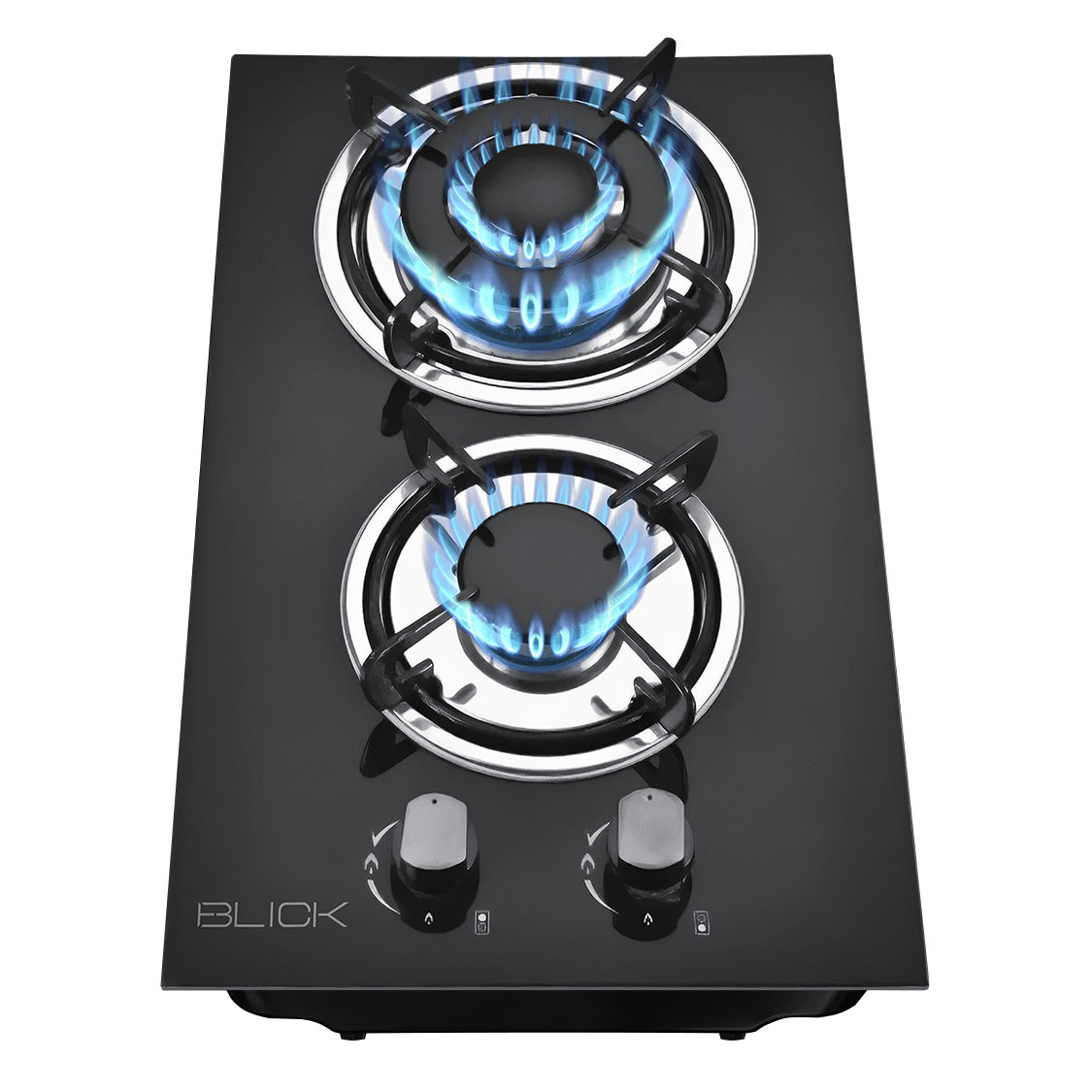 Parrilla Gas Vidrio Templado 2 Quemadores