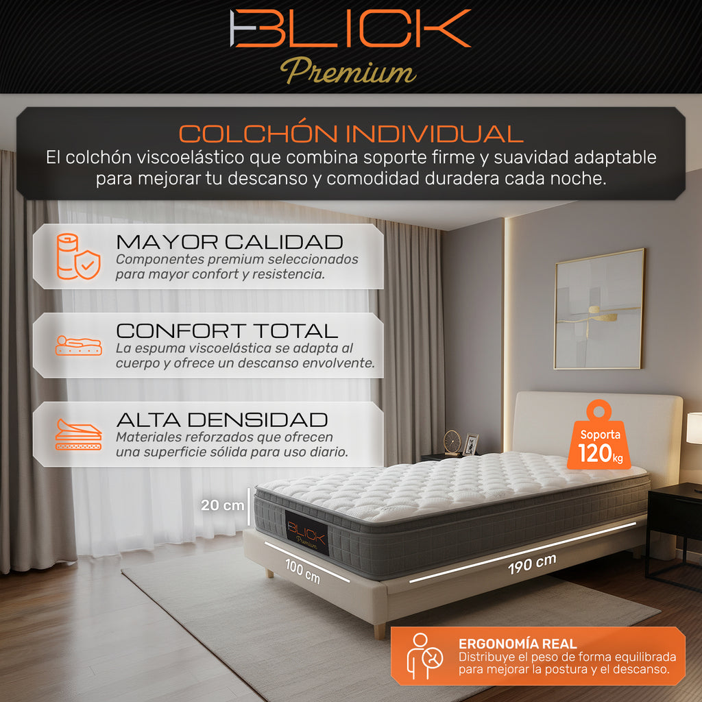 Colchón Memory Foam Blick PREMIUM