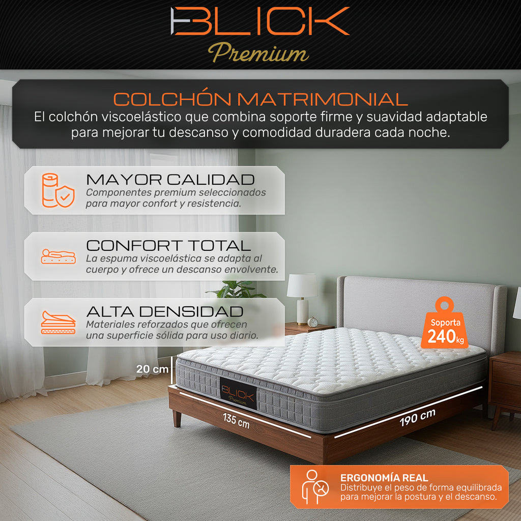 Colchón Memory Foam Blick PREMIUM
