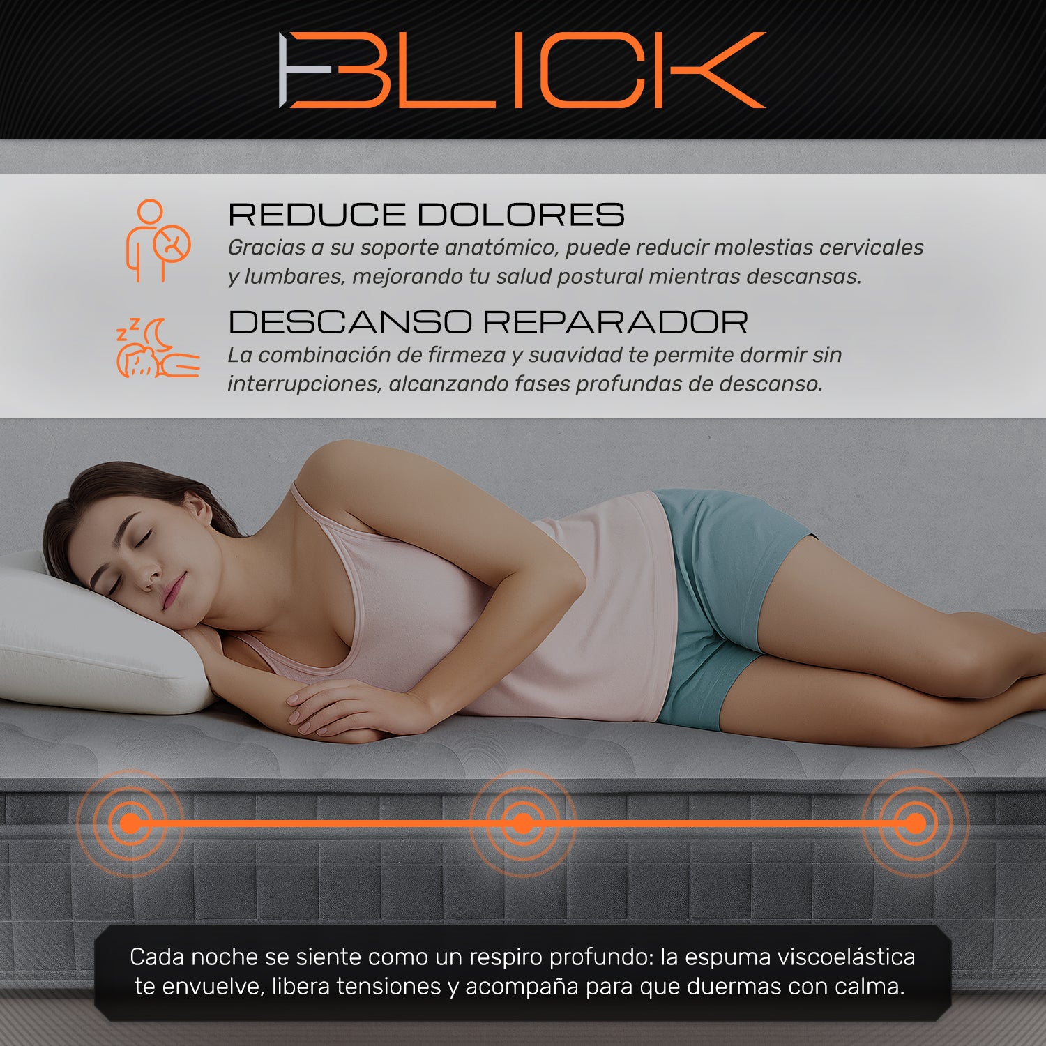 Colchón Memory Foam Blick PREMIUM