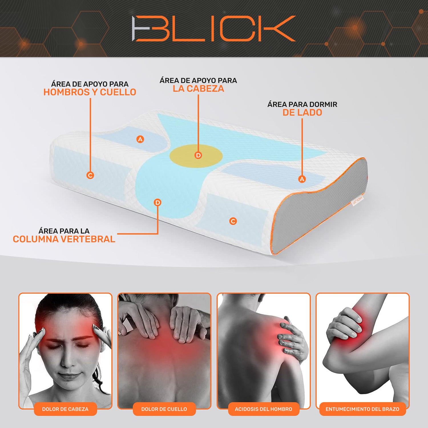 Almohada ortopédica Memory foam