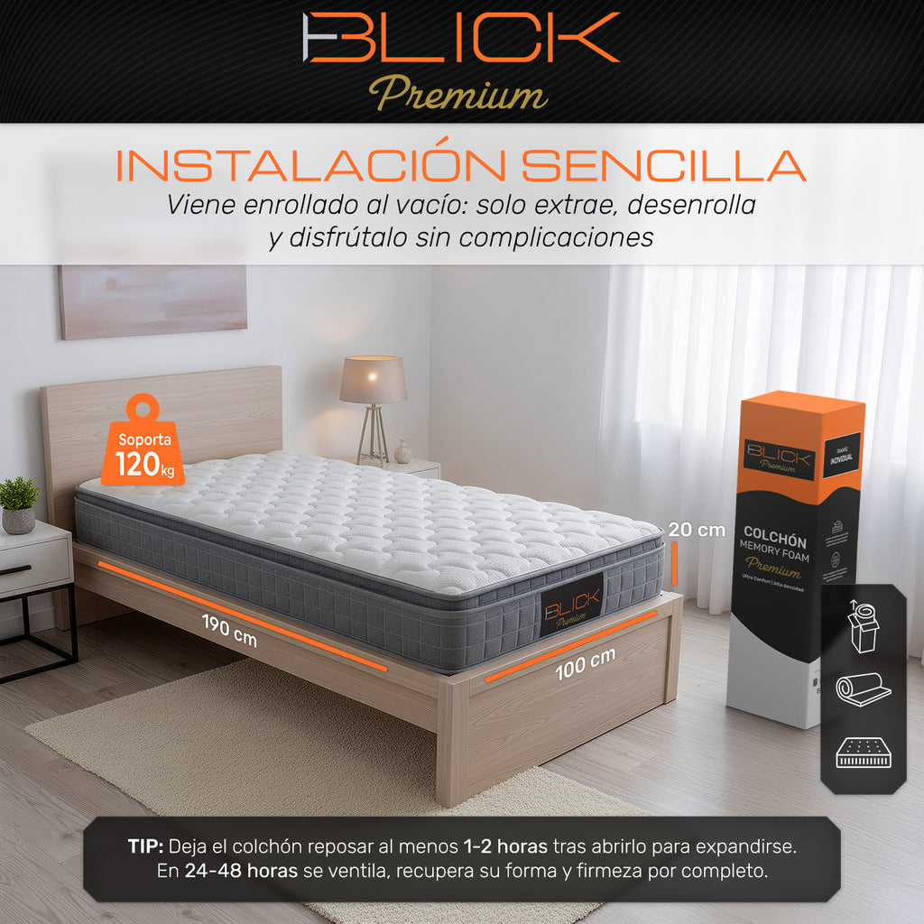 Colchón Memory Foam Blick PREMIUM