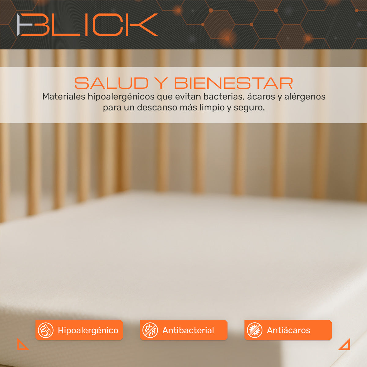 Colchón para cuna memory Foam Espuma Suave y Lavable