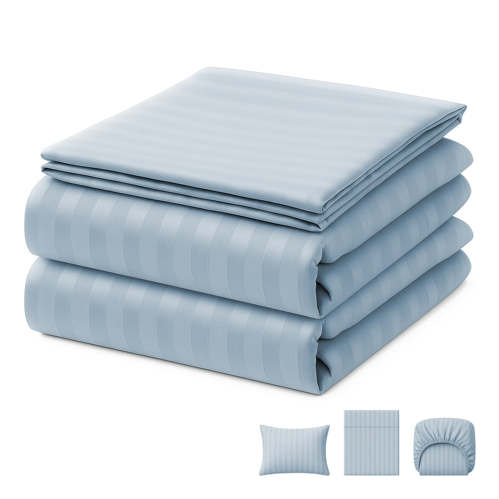 Juego De Sábanas King 3200 Hilos De Algodón Suave Blick