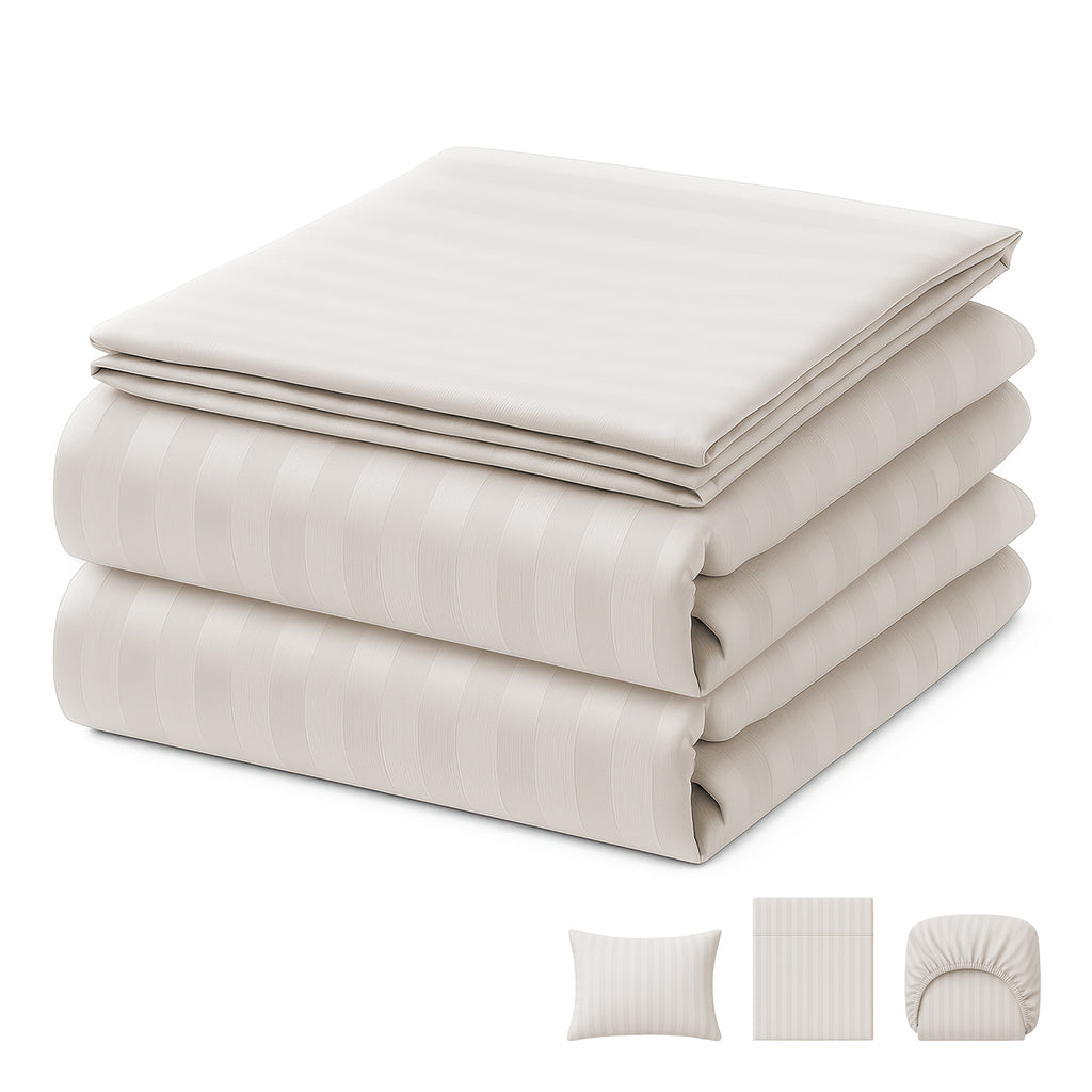 Juego De Sábanas King 3200 Hilos De Algodón Suave Blick
