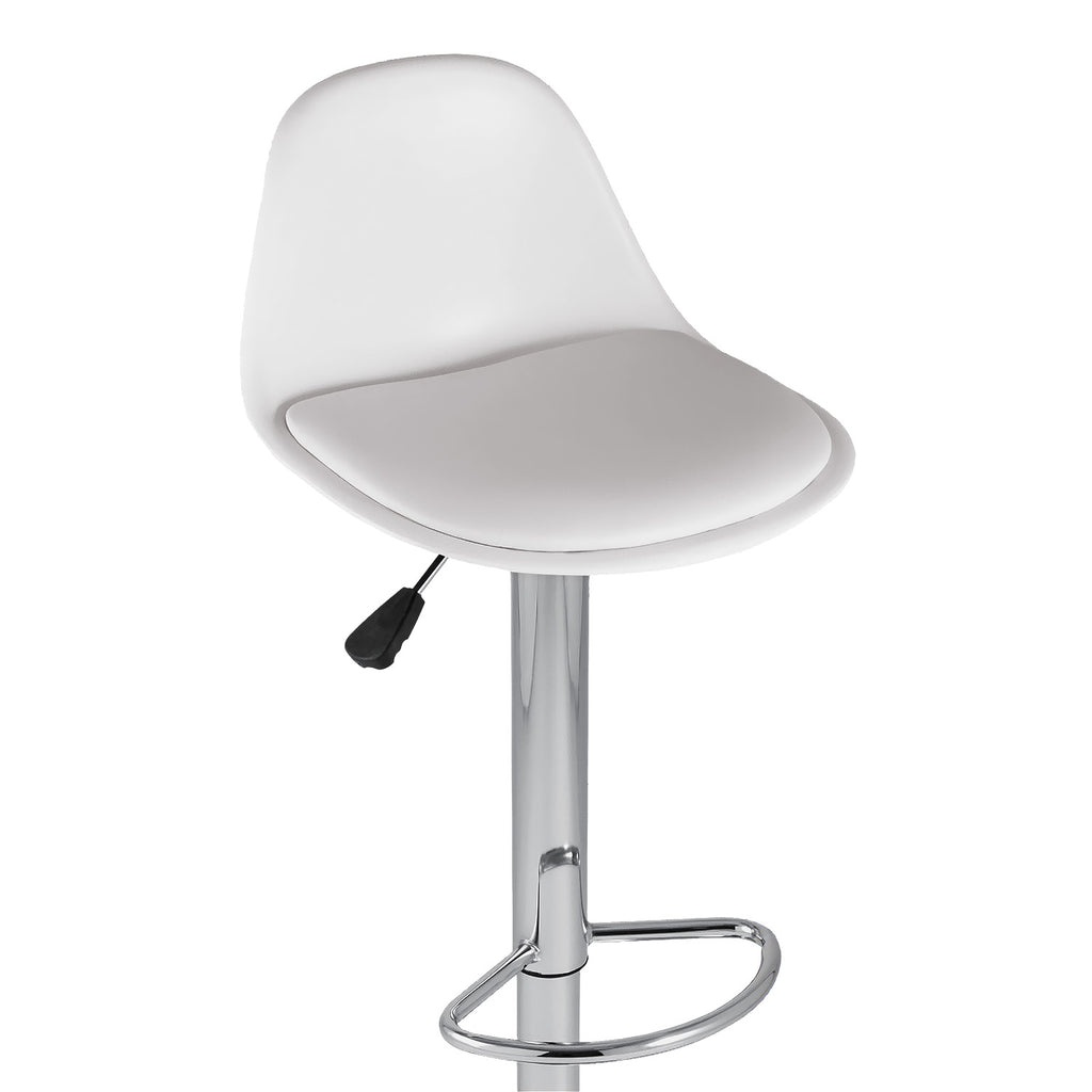 Set De 2 Bancos Altos De Cocina Altura Regulable Con Respaldo Giratorio 360°