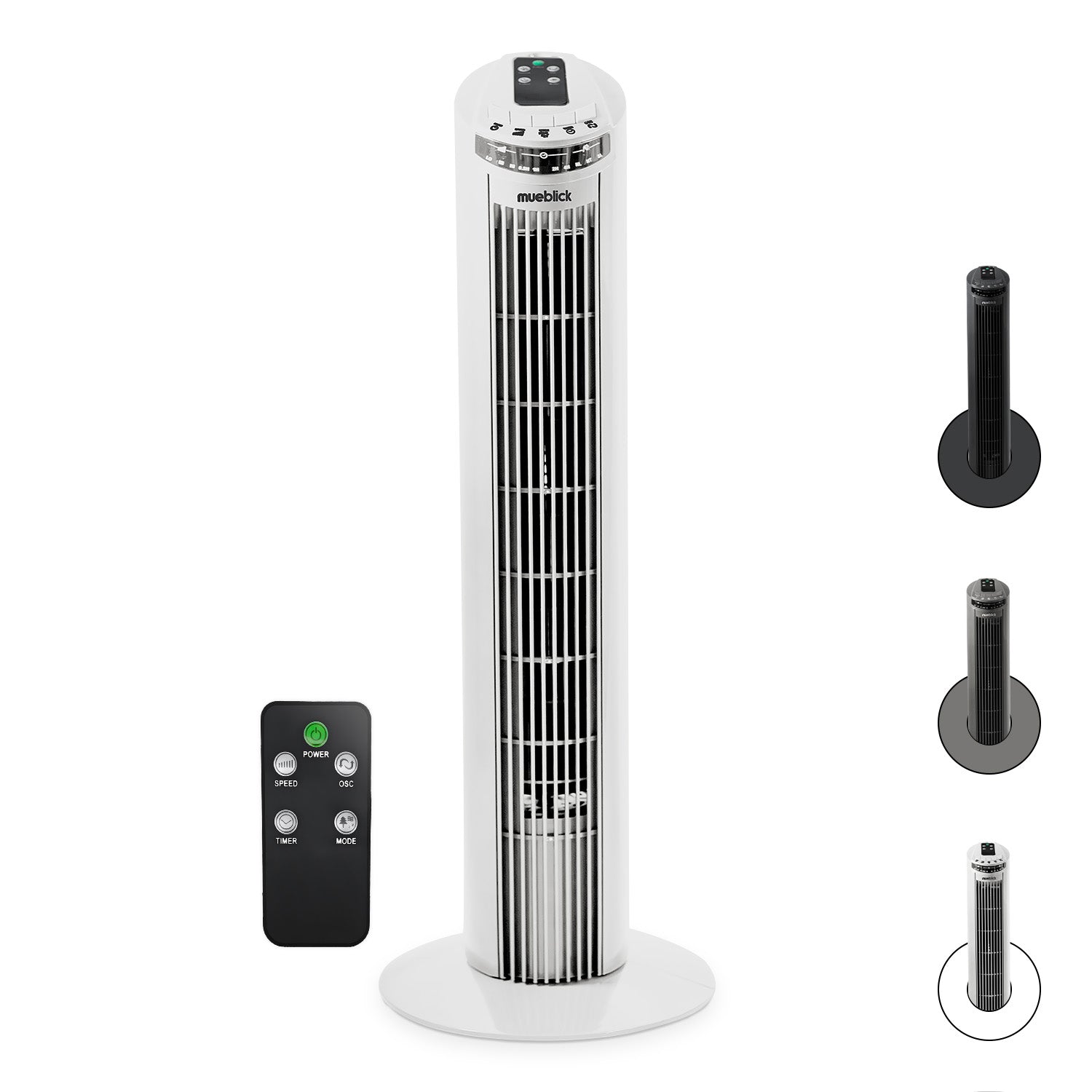 Ventilador De Torre 29 45w 3 Modos  Oscilante 80° Timer Control Remoto