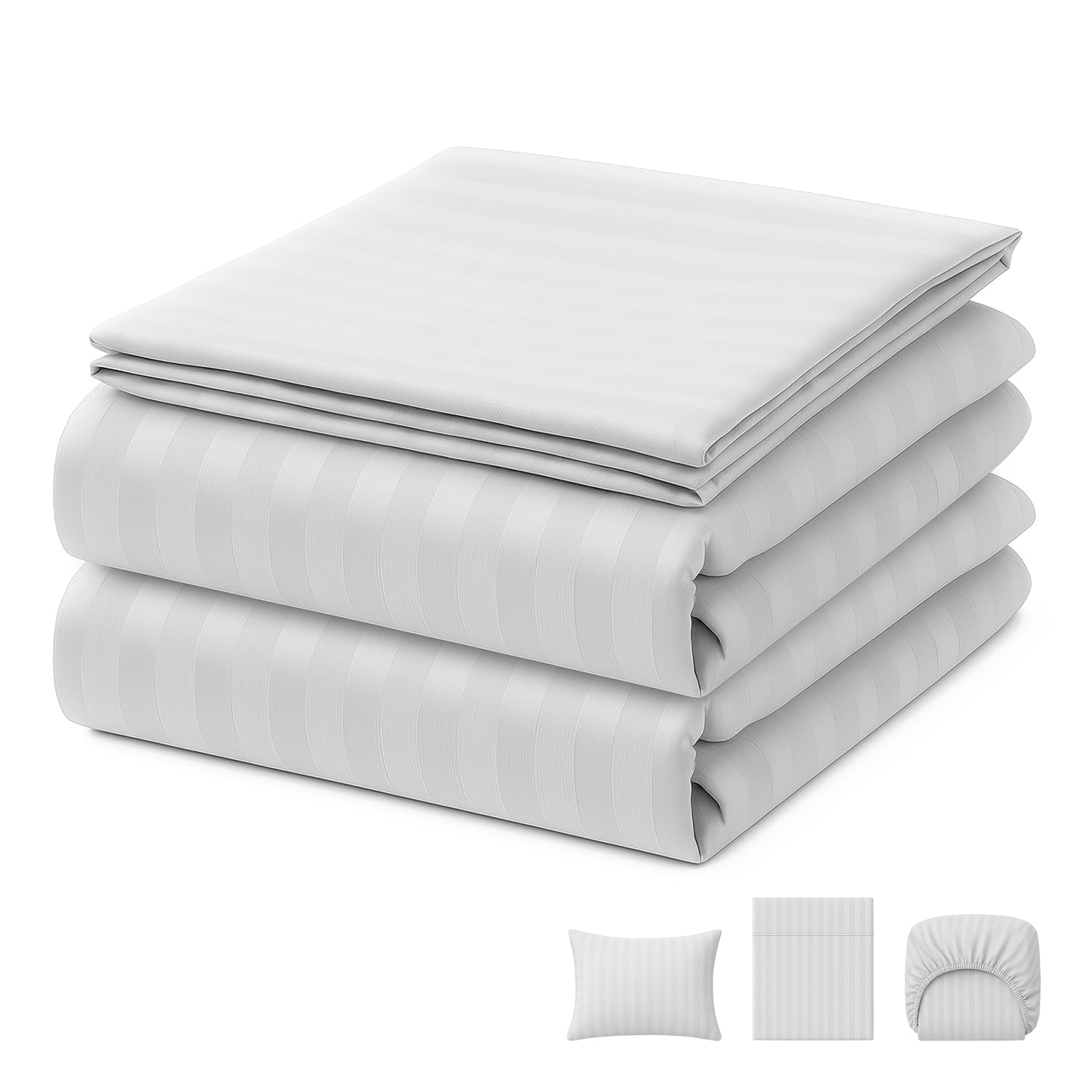 Juego De Sábanas Individual 3200 Hilos Suave Blick