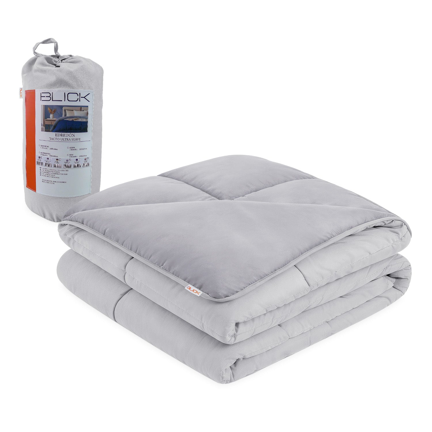 Edredon Acolchado Reversible diseño Cuadrados Blick