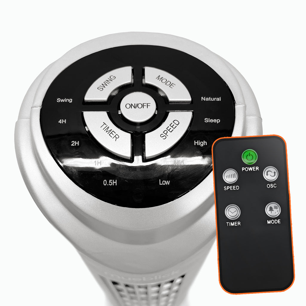 Ventilador Torre Oscilante Blick 36 Pulgadas 3 Velocidades Silencioso Control Remoto