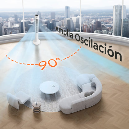 Ventilador de Torre de 42" con Control Remoto y Pantalla LED