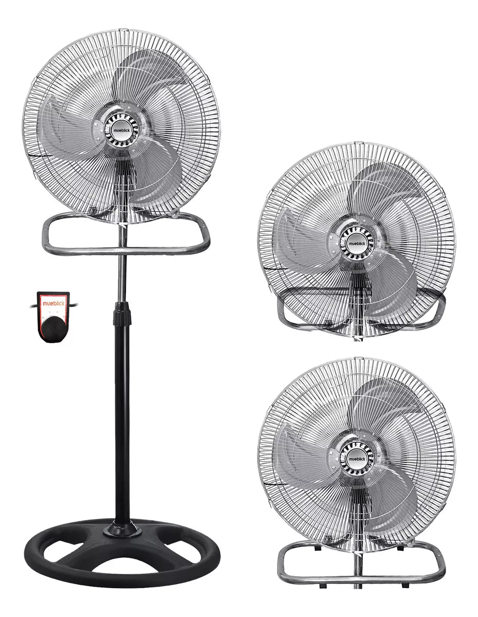 Ventilador De Pie 3 En 1 Pedestal Piso Pared Mesa 50cm 18´´