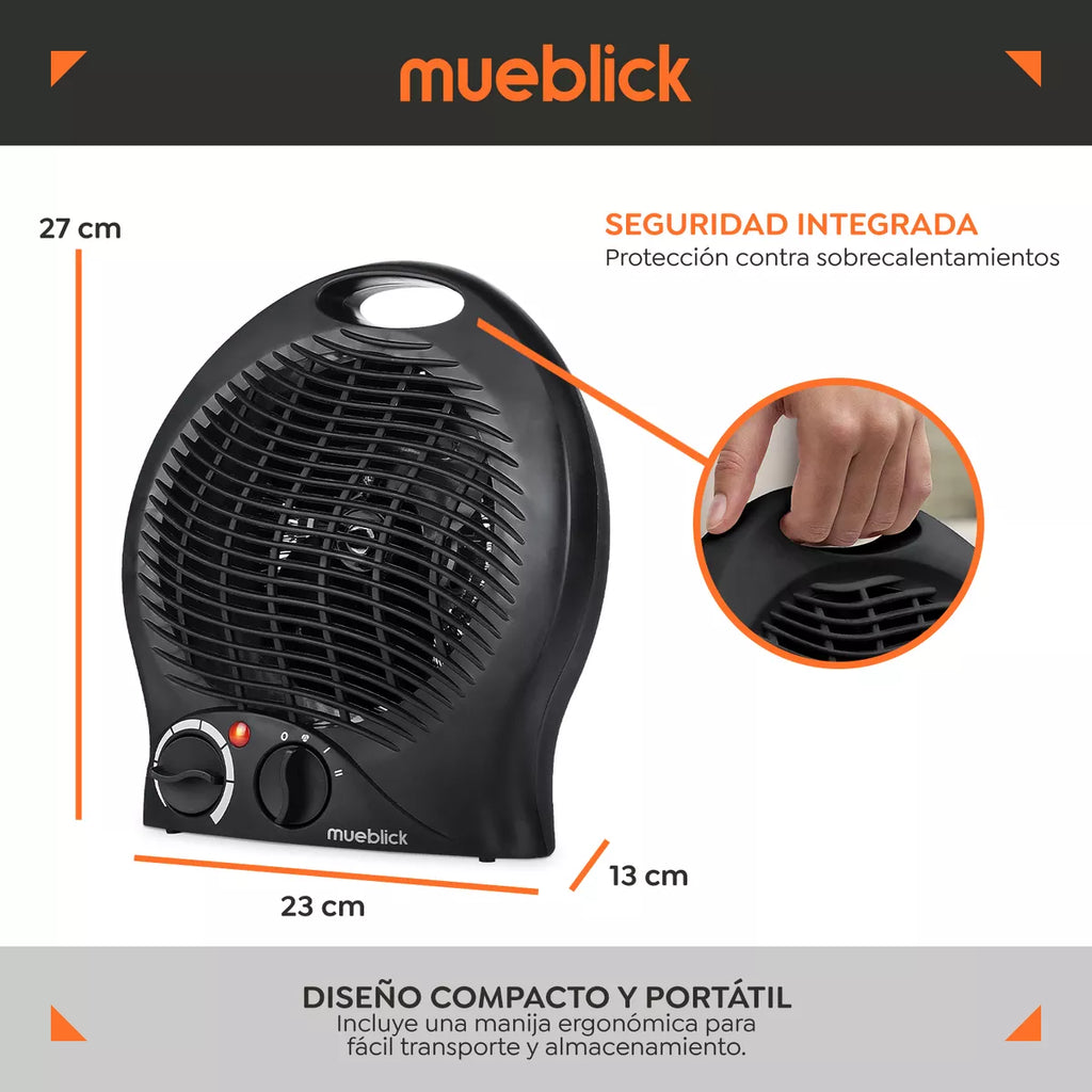Calefactor Ventilador Eléctrico Calentador 1500w Aire