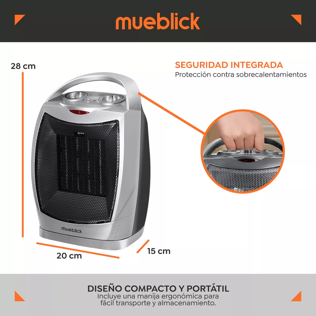 Calefactor Ventilador Electrico 1500w Calentador Aire