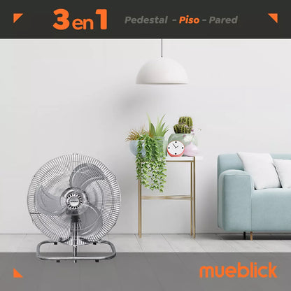 Ventilador De Pie 3 En 1 Pedestal Piso Pared Mesa 50cm 18´´