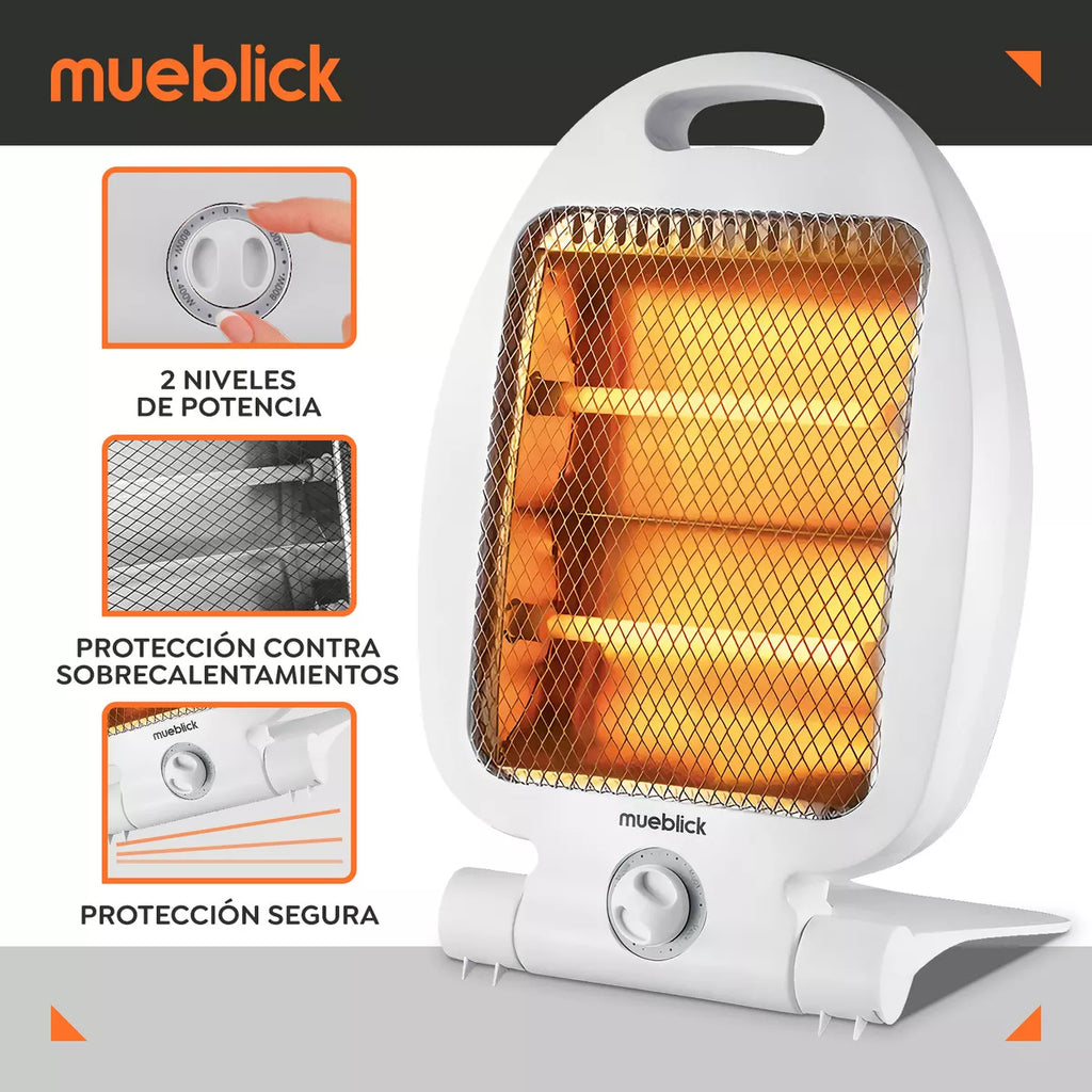 Calefactor Calentador Eléctrico 2 Niveles Cuarzo Calefacción