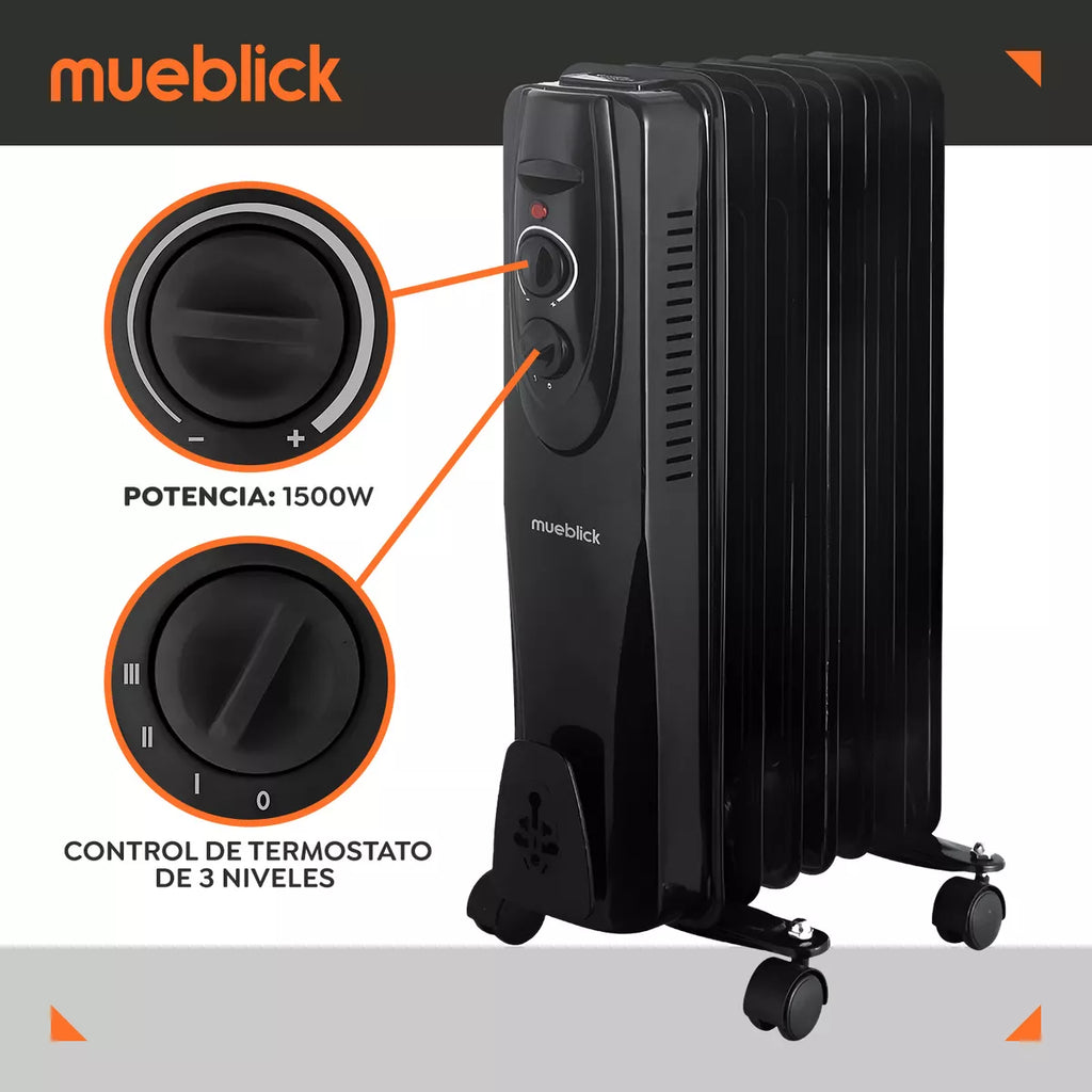 Calefactor Radiador De Aceite Eléctrico 1500w 3V