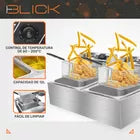Freidora Eléctrica De Aceite Doble Bandeja
