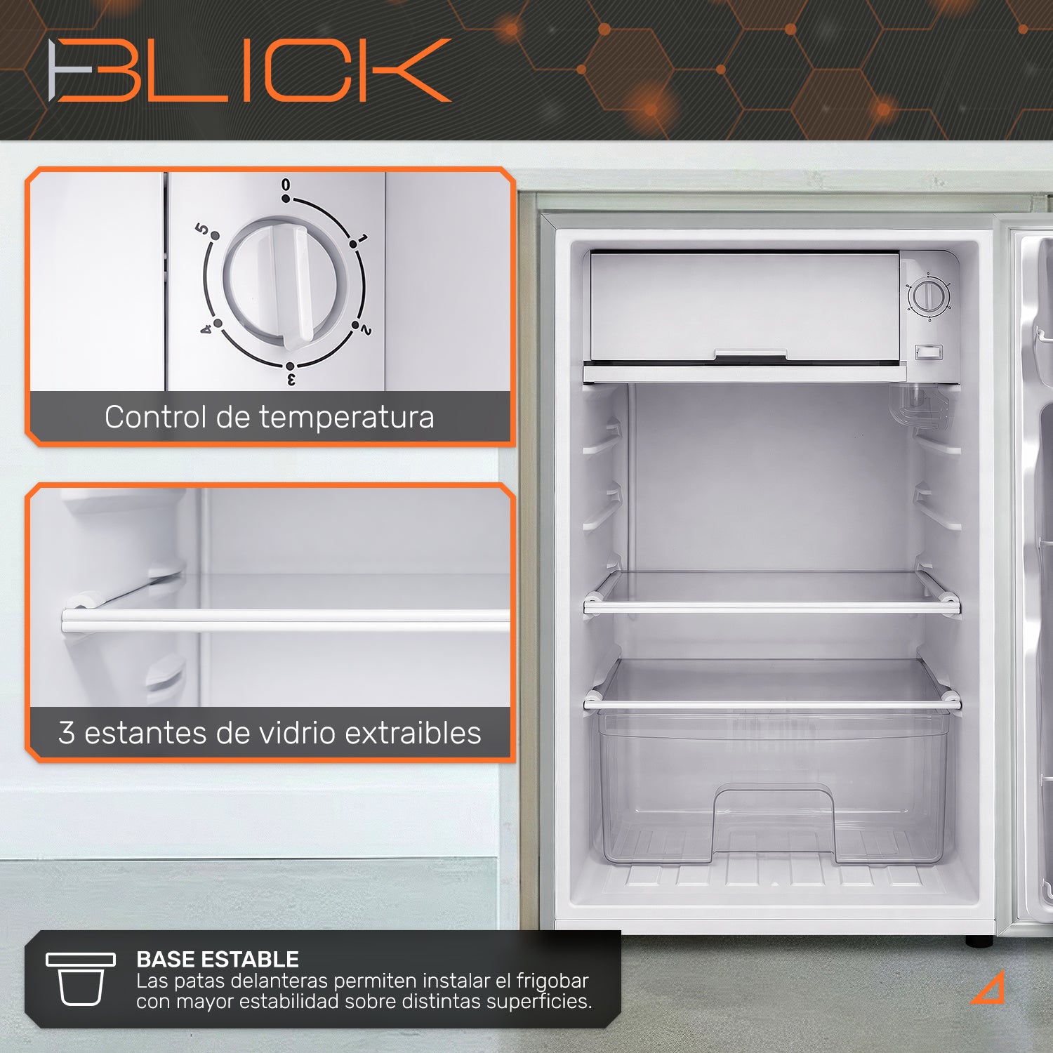 Frigobar Refrigerador 91L Congelador Freezer 3.2 pies