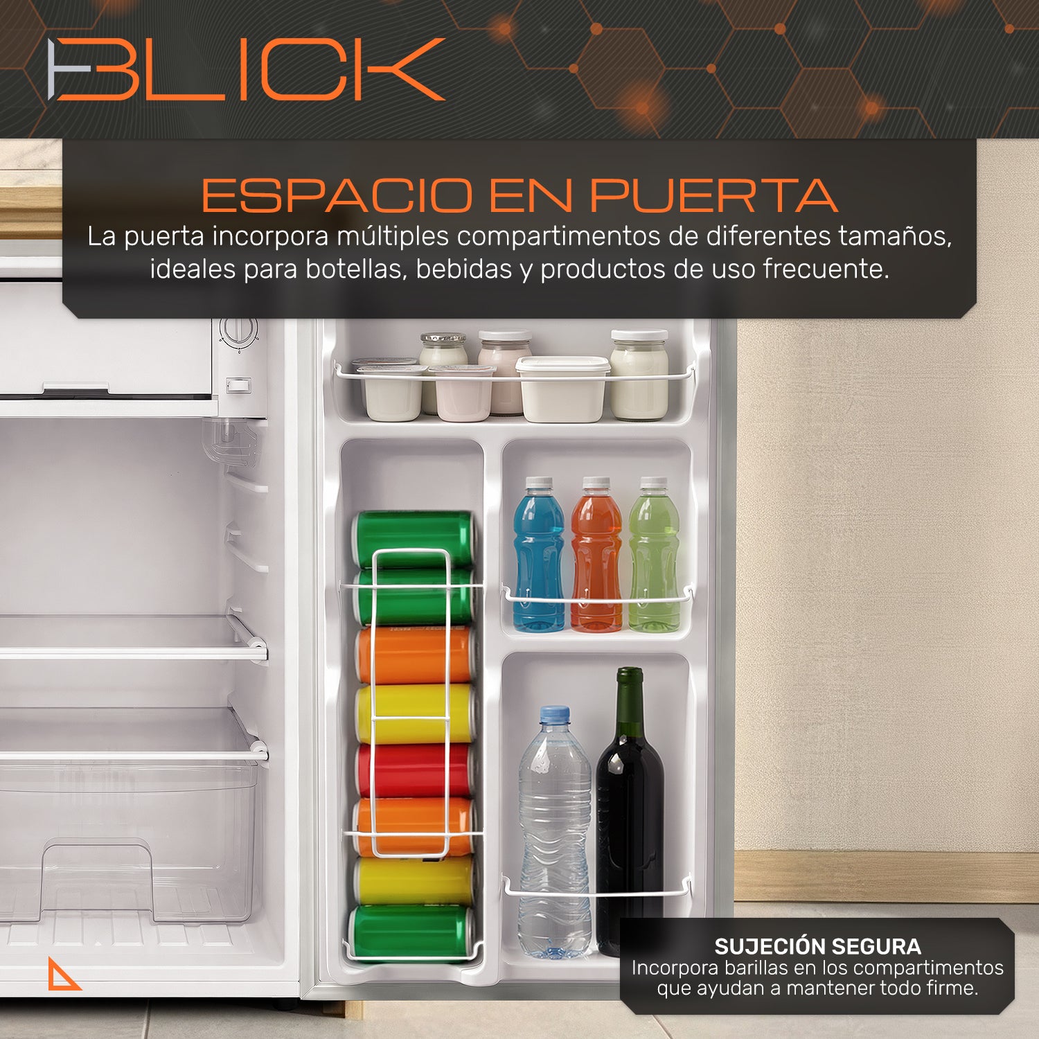 Frigobar Refrigerador 91L Congelador Freezer 3.2 pies