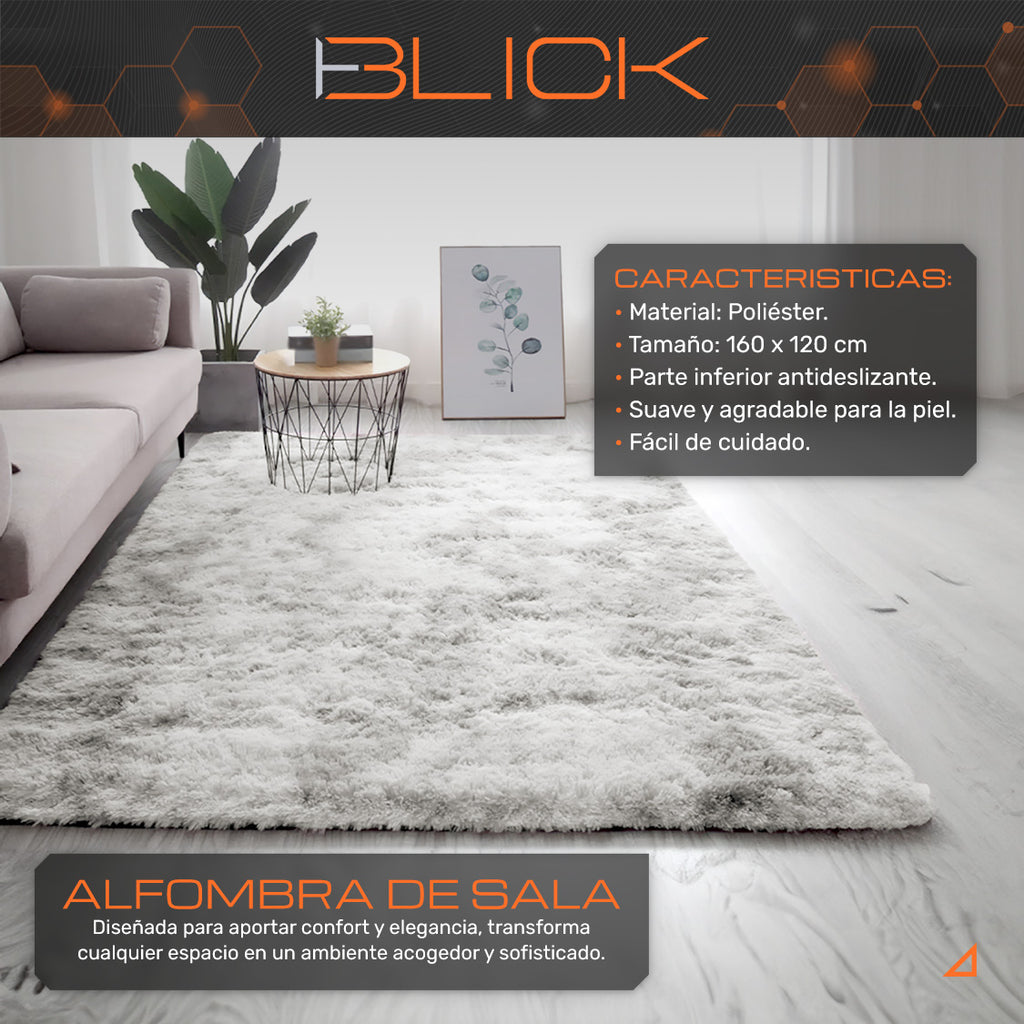 Alfombra Suave Decorativa Tapete De Sala Cuarto 160 X 120 Cm