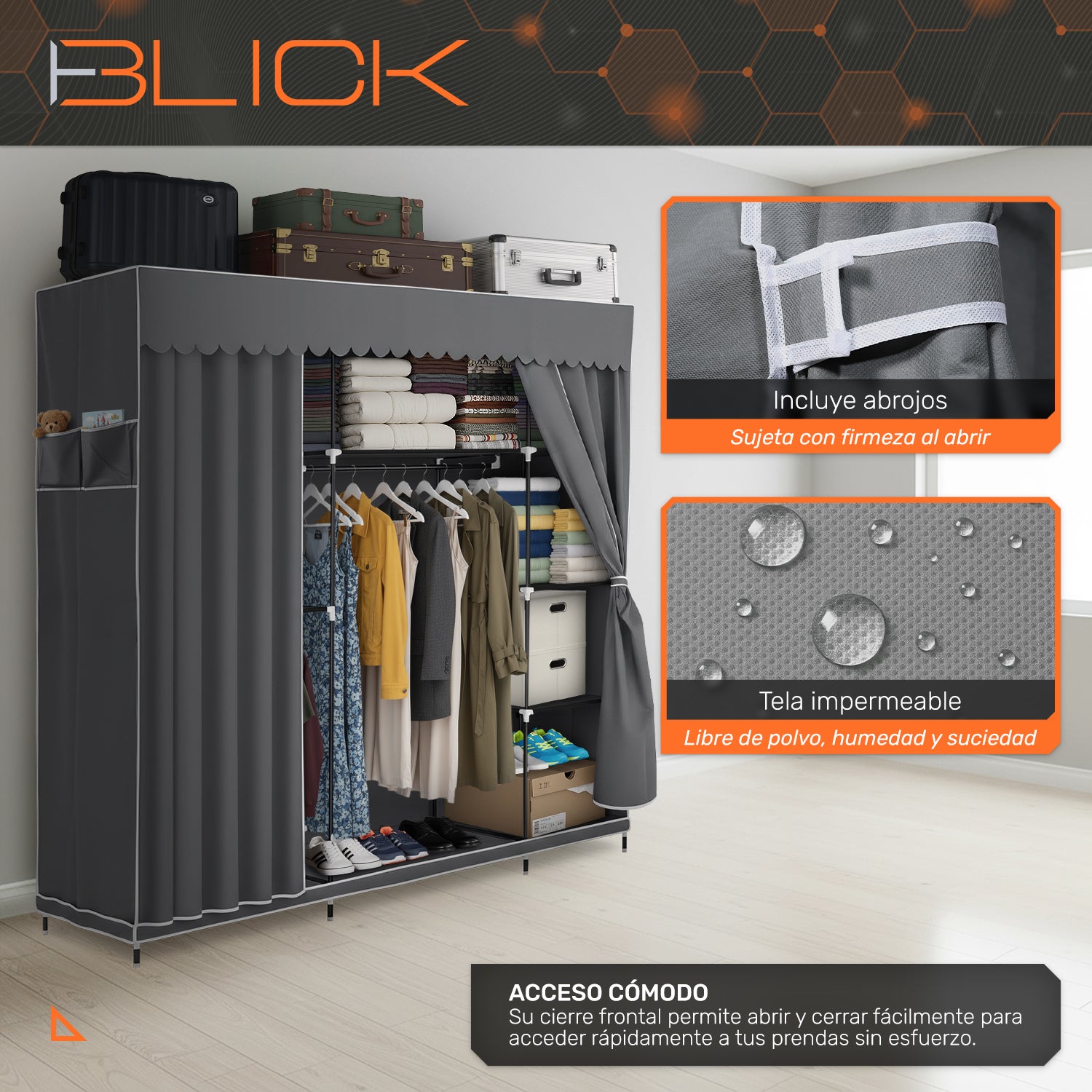 Armario Armable Ropero Closet Grande Organizador Blick