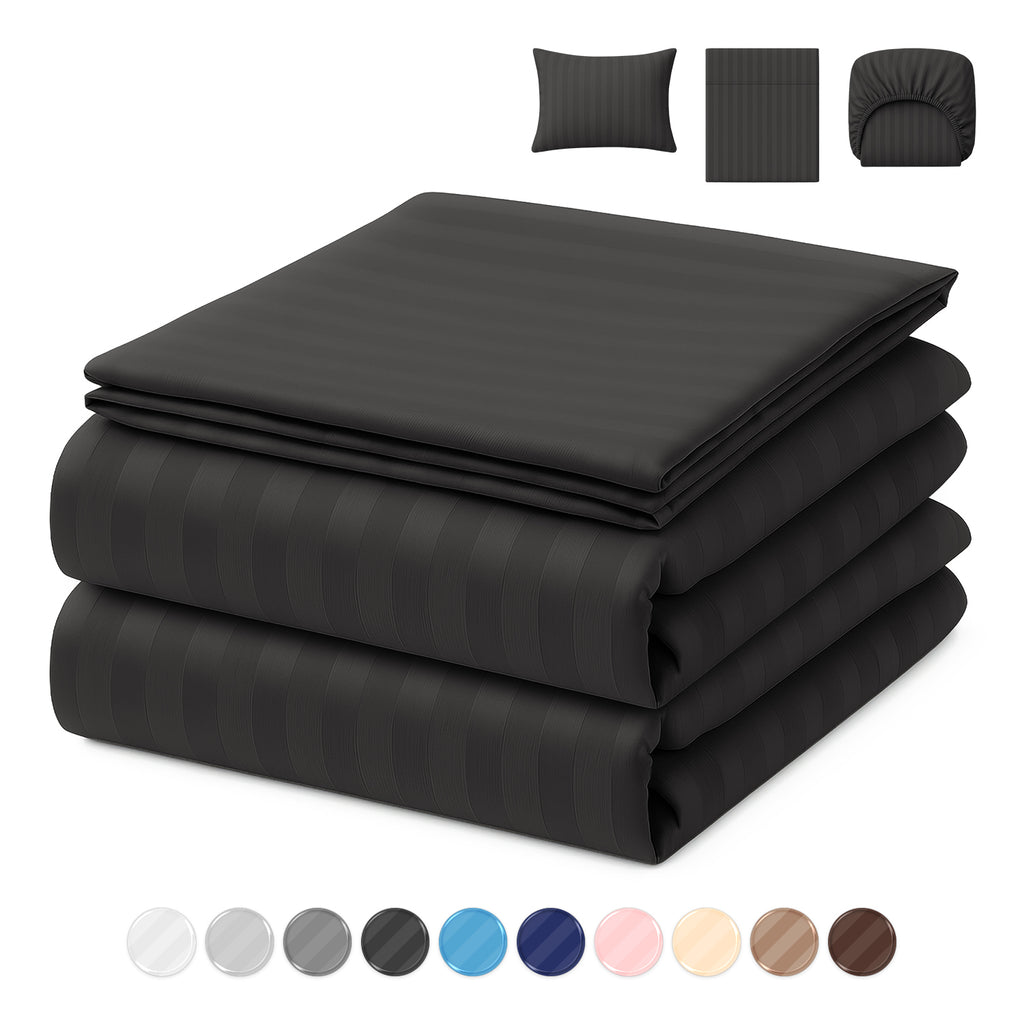 Juego De Sábanas Individual 3200 Hilos Suave Blick