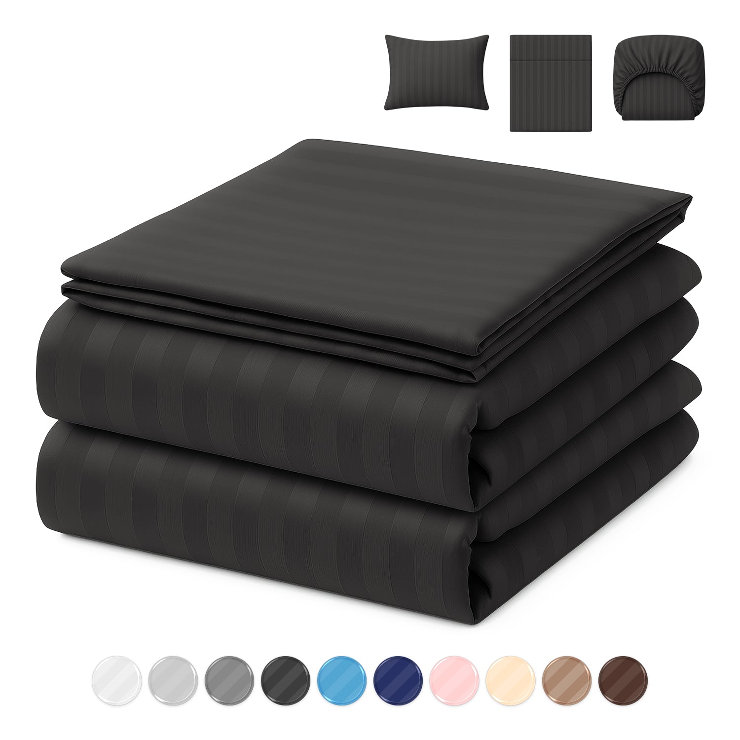 Juego De Sábanas Individual 3200 Hilos Suave Blick