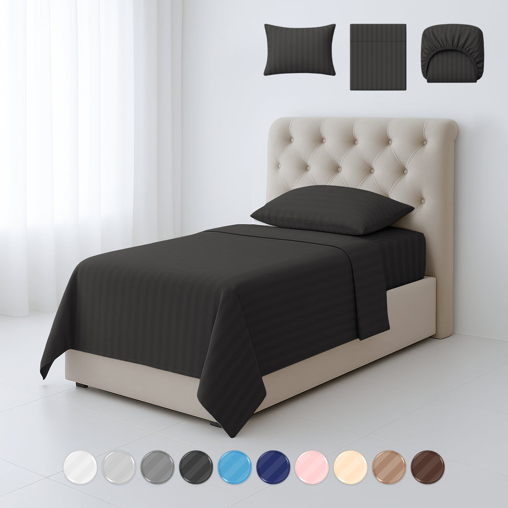 Juego De Sábanas Individual 3200 Hilos Suave Blick