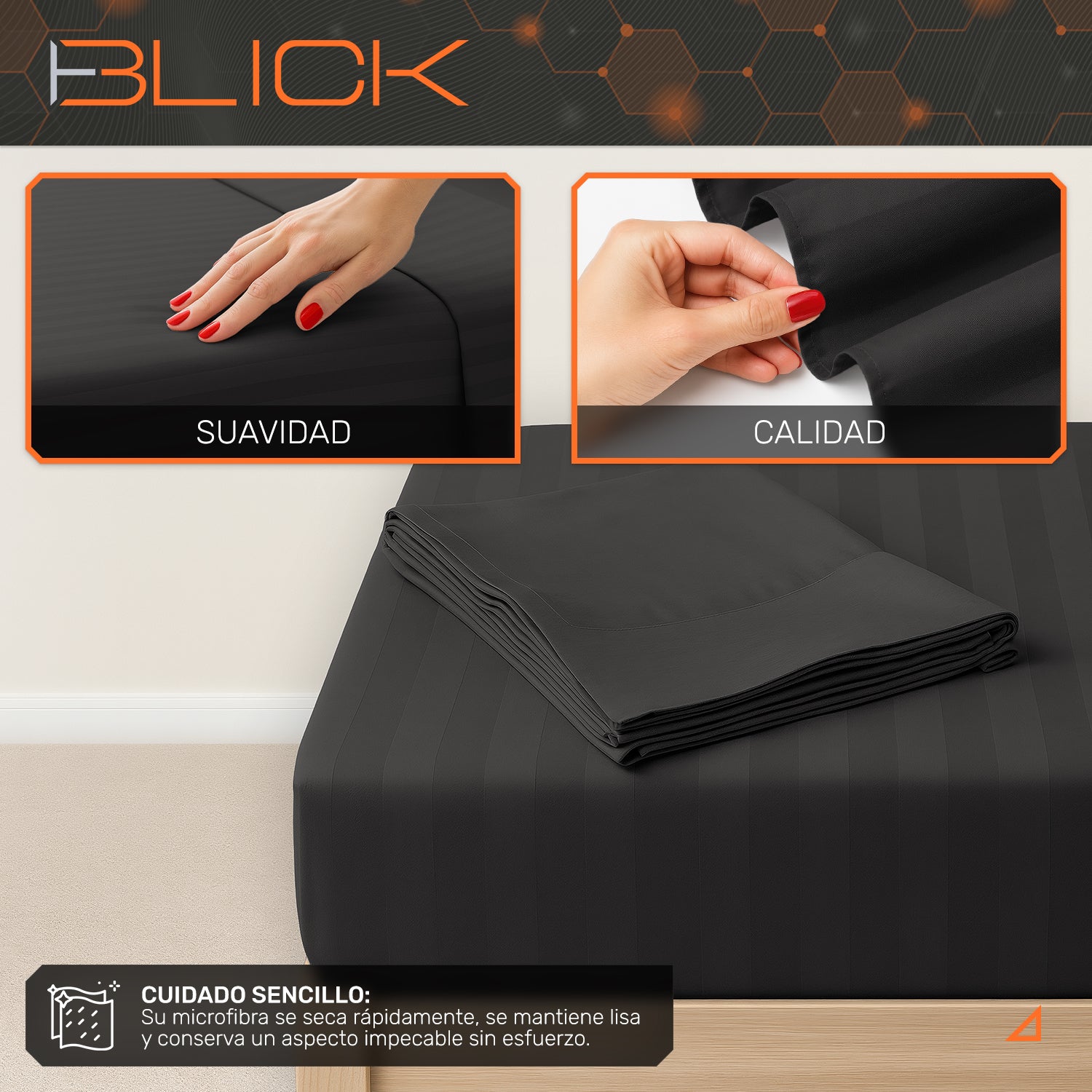 Juego de Sábanas Matrimonial 3200 Hilos Suaves Blick